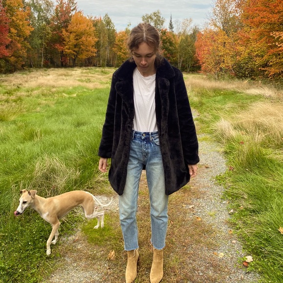 Faux Fur Midnight Black Cat Jacket - Picture 3 of 7